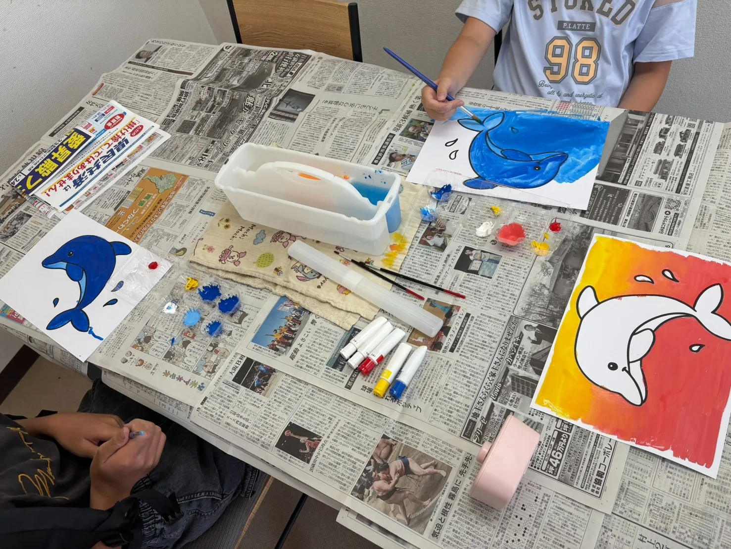絵の具でぬりえ